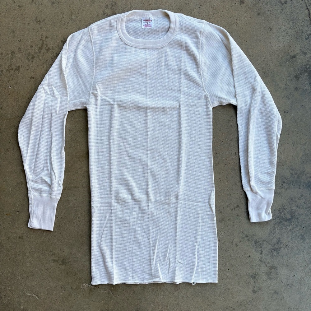Vintage Windridge Thermal Long Sleeve Waffle Knit Undershirt Men's Medium USA
